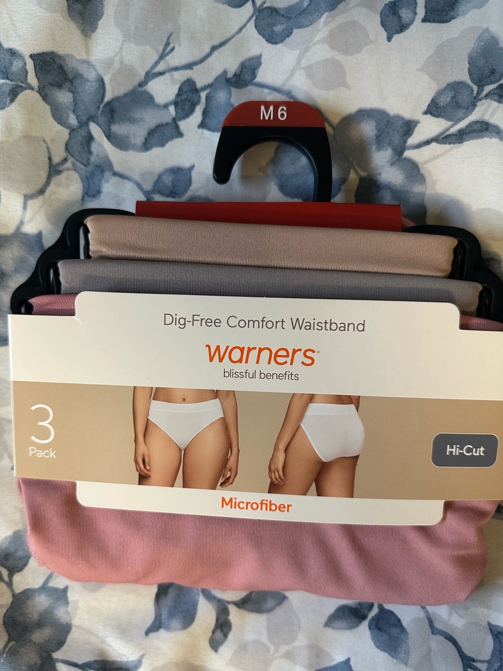 Warner's 3-Pack Hi-Cut Microfiber Panties